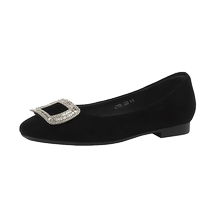 Daphne black shoes for women spring and autumn 2024 new autumn genuine leather flat-soled beanie womens shoes autumn sheepskin low heels