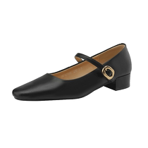 Daphne genuine leather low-heeled shoes for women 2024 new summer French Mary Jane womens shoes shallow mouth evening small leather shoes