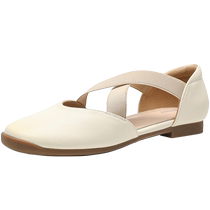 Daphne flat French shoes for women summer 2024 new cross-strap Mary Jane shoes lightweight nurse shoes sandals