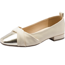 Daphne small fragrant style shoes for women summer 2024 new style shallow mouth low heel French ballet shoes socialite daughter small leather shoes