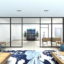 Intelligent electronically controlled dimming glass atomized glass projection energized transparent electronic color-changing glass film office partition