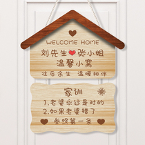 Welcome home to list decoration board creative home door home room room bedroom hanging door hanging