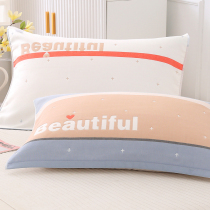 Pure cotton mesh red and thick gauze pillow towel Princess wind cotton household anti-slip towel pair of installed anti-slip