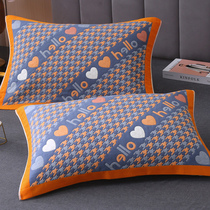 Ins pure cotton gauze high-end pillow towel net red cotton household anti-slip towel does not fall off a pair of pairs