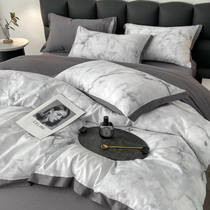 Spring in pure cotton light luxury high - grade four - piece set 100 whole cotton simple set of superior bed supplies male linen