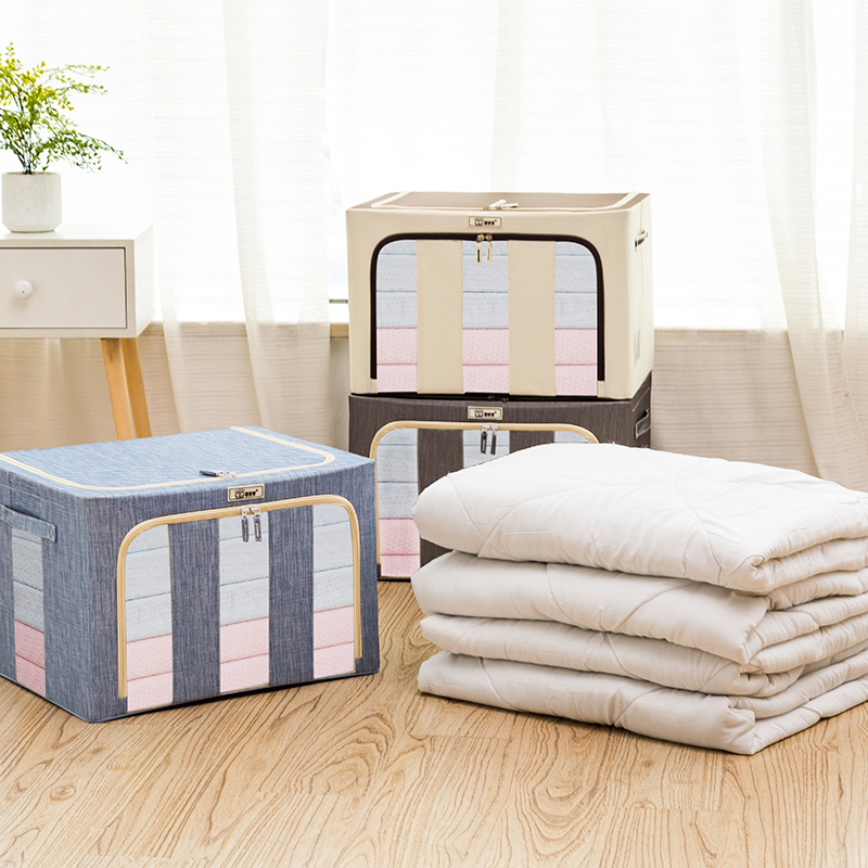 Take box Oxford Textile Box Large Fabric Clothing Box for Waterproof Folding Toy Box for Household Waterproof