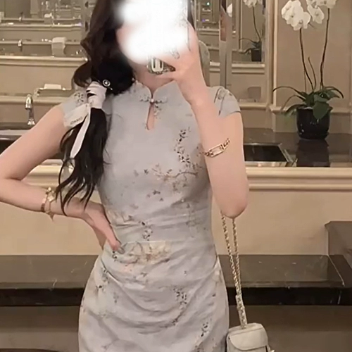 Ципао, летнее платье, длинная юбка, китайский стиль, подходит для подростков