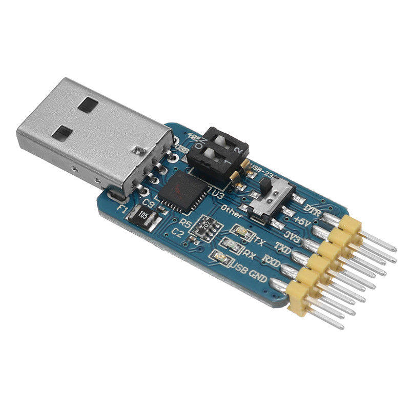 六合一多功能串口模块CP2102 usb转TTL 485 232互转 3.3V/5V兼容