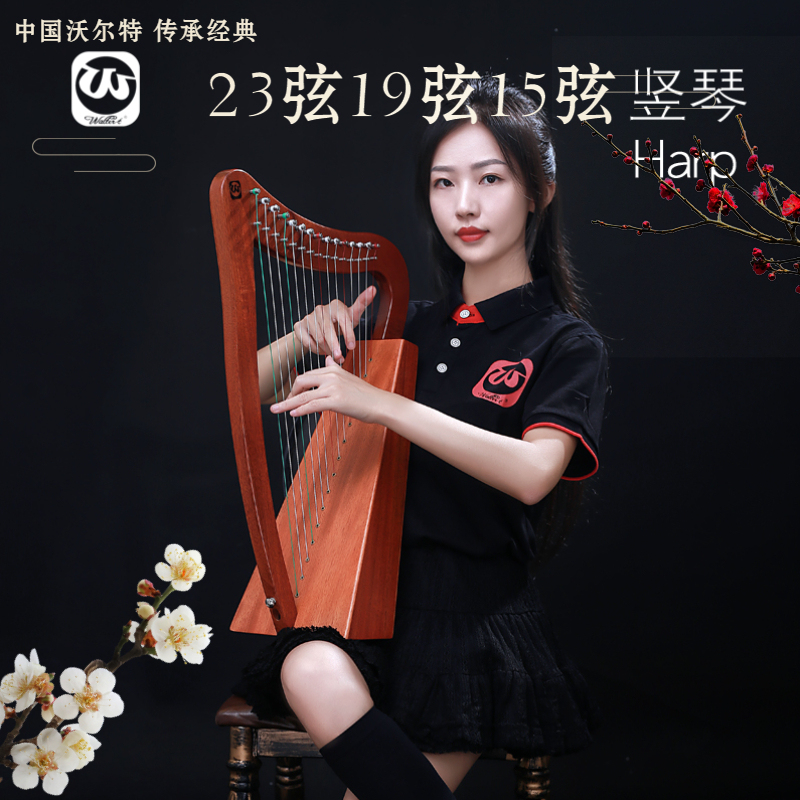 ウォルター アイリッシュ ハープ カイルキン リラ 15 弦 19 弦 ニッチ楽器 リラ クラシック 小型ハープ