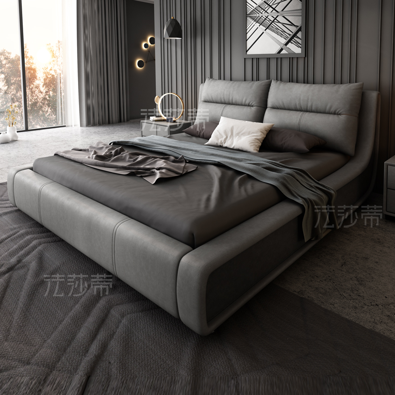 Nordic technology bedmaster bedroom 1 8m modern minimal bed wedding bed in small family soft bed reservoir