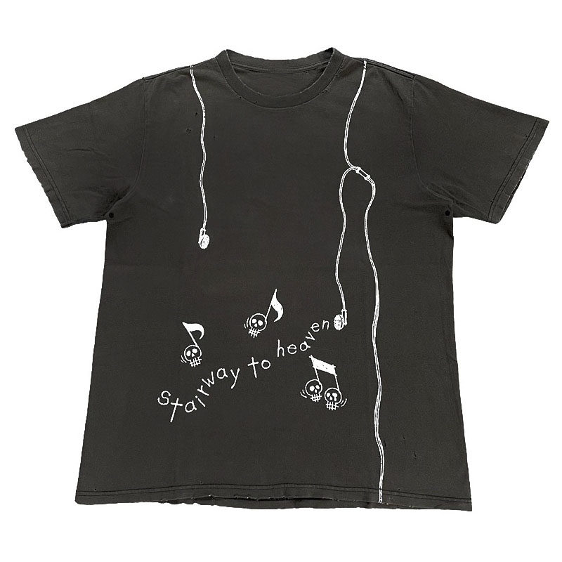 ナンバーナイン05SS Stairway to heaven Tシャツ Number nine stairway to heaven, what is the charm of retro short