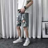 Штаны, летние джинсы, тонкие шорты, оверсайз