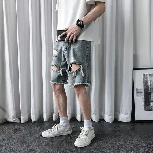 Штаны, летние джинсы, тонкие шорты, оверсайз