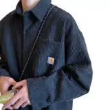 Японская вельветовая рубашка, ретро куртка, оверсайз