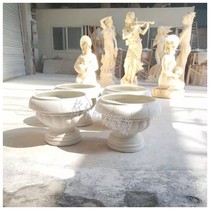 Sandstone Relief GRP Sculpture Flower Pot jardin Jardin Courtyard Bonsai Décoration Scenery Art Pendulum bol