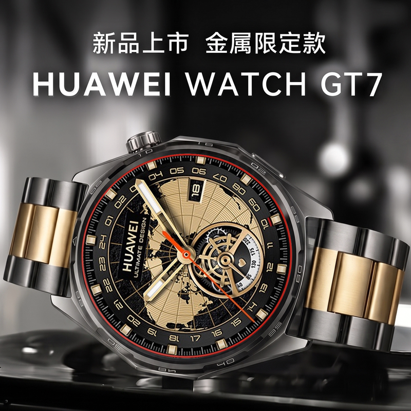 【Three-Bead Metal Limited Edition】Huawei Watch Watch Gt7 Smartwatch Multi-Dimensional Emotional Health Bluetooth Calling New Gt7 Sports Watch Gift for Boyfriend Official Flagship Authentic Product