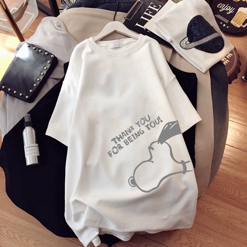 Nuby, летняя сексуальная мультяшная футболка, 2024 года, оверсайз, в корейском стиле, короткий рукав