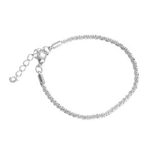 波光粼粼银色戒指女高级感精致小众设计项链简约个性环环相扣手链