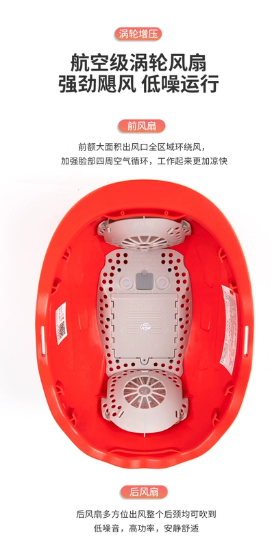 nón công trường Mũ bảo hiểm abs tiêu chuẩn quốc gia tích hợp quạt công trường xây dựng quạt điện nón sạc điều hòa năng lượng mặt trời che nắng chống nắng mùa hè mũ bảo hộ màu vàng mũ bảo hộ công nhân