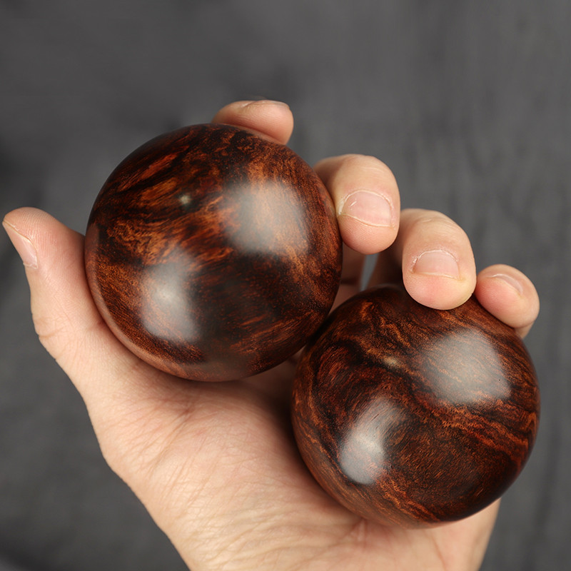 Hainan Huangflower Pear Ghost Health Ball Handle Handle Handle Handling Ball Sleeper Turn Solid Wood Massage Ball