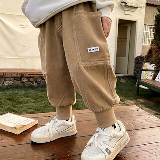 裤子2024新款洋气束脚裤中男小童秋装大童裤宝宝百搭哈伦裤