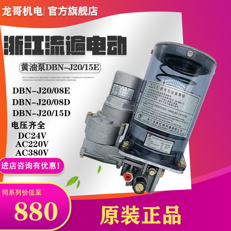 Zhejiang flow over punch grease lubrication pump DBN-J20 15E D3 electric cream pump DBN-J20 08E D3