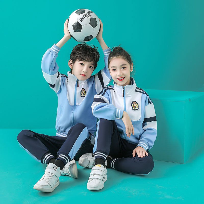 Children's school uniform set Primary school pure cotton class clothes Kindergarten garden clothes spring and autumn clothes Graduation photo sportswear three-piece set