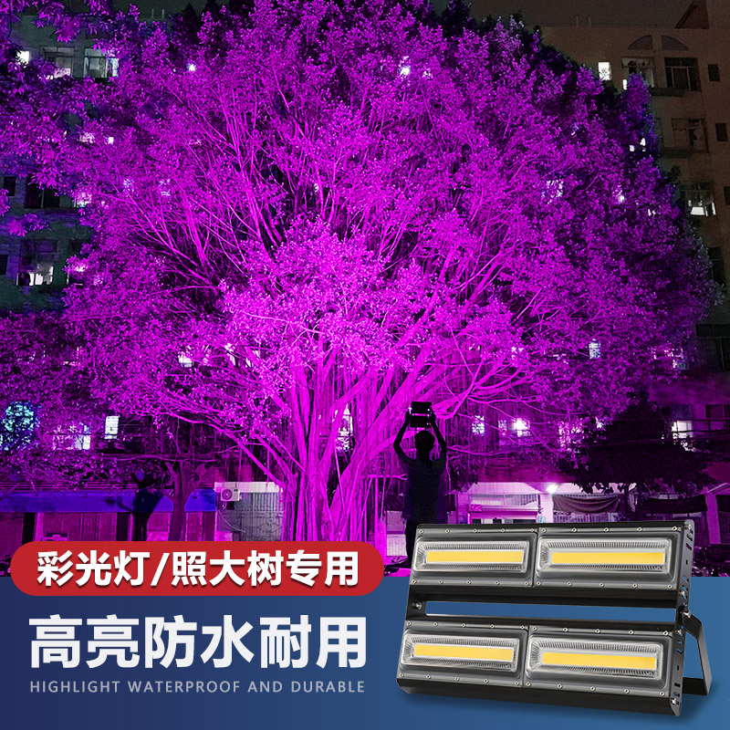 Led shooting tree light Outdoor waterproof outdoor color 100 W 200w High power pitched light Landscape Spotlight