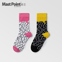 Mai Zuochao brand socks womens stockings ins trend personality wild summer womens socks sweetheart strategy 2 pairs