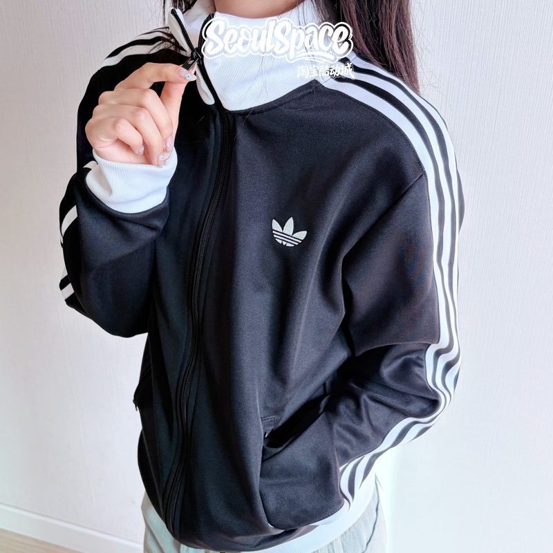 Adidas Korean Style School Uniform Clover Jacket Retro Sports Jacket Ke3526 Ke3527 Adidas Korean Style School Uniform Clover Jacket Retro Sports Jacket Ke3526 Ke3527