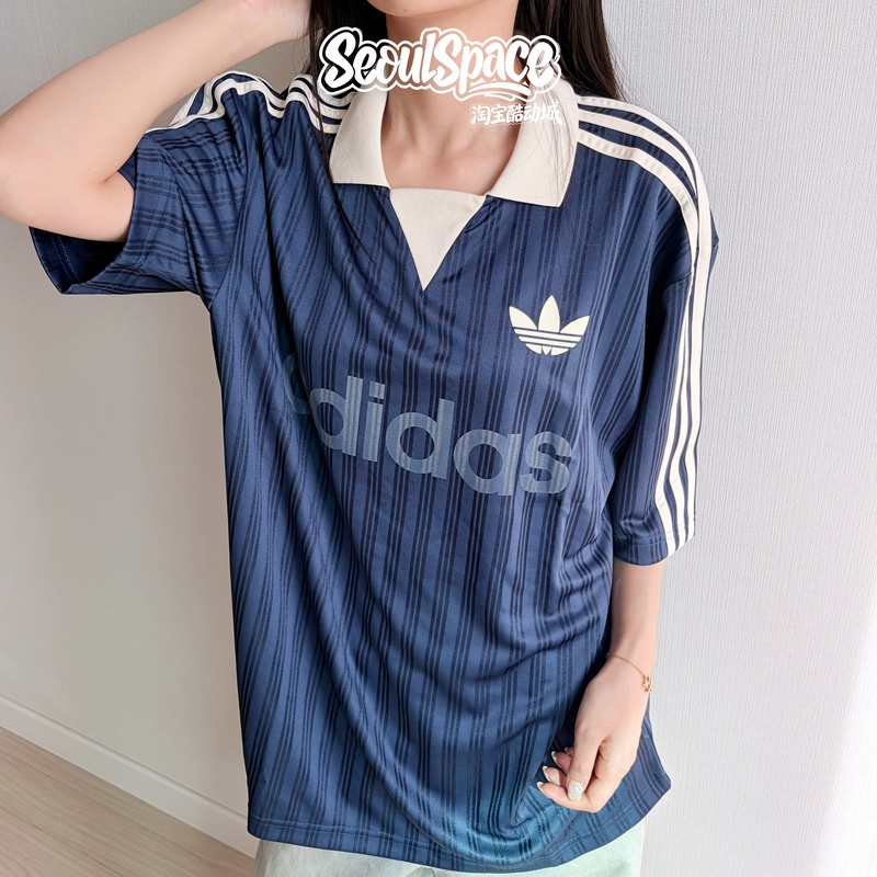 Adidas Trefoil Korean Version Lee Cha-In Retro Lapel Summer Short-Sleeved T-Shirt Jx8980 Jx8981 Jx8982 Adidas Trefoil Korean Version Lee Cha-In Retro Lapel Summer Short-Sleeved T-Shirt Jx8980 Jx8981 Jx8982