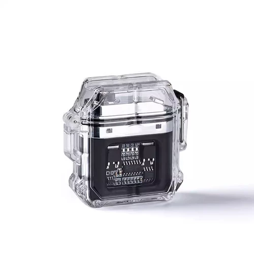 Прозрачная водонепроницаемая высококачественная креативная электронная ветрозащитная зажигалка с зарядкой