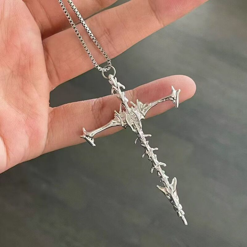 Niche Original Design Skull Cross Necklace Pendant for Women, Sweet and Cool Style, Dark Style Jewelry for Men, Trendy Niche Original Design Skull Cross Necklace Pendant for Women, Sweet and Cool Style, Dark Style Jewelry for Men, Trendy