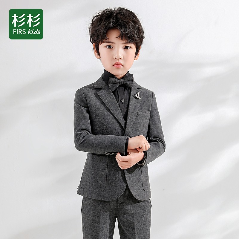 Cedar Children Suits Suit Boy 2023 New Host Gown Boy Flowers Boy Handsome Act Out Suit-Taobao