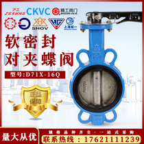 Shanghai enterprise standard opening Vixi double constant handle turbine flange pair clamp connecting butterfly valve D71X-16QDN80