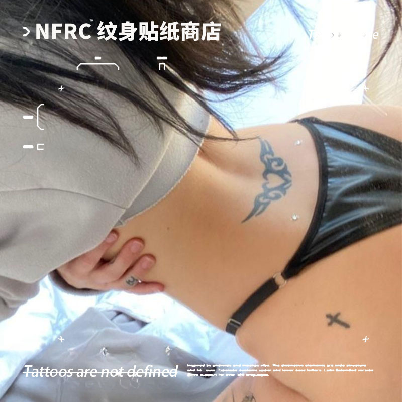 Heart-Shaped Succubus Herbal Totem Juice Tattoo, Long-Lasting, Waterproof, Sexy Waist Tattoo for Hot Girls with Good Looks