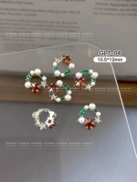 Рождественский цветочный кольцо-красный тип (2 упаковки)