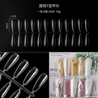 Прозрачная трапециевидная ногтевая пластина, специальная ногтевая пластина для создания рисунков.