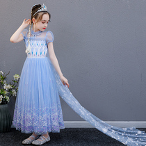 Childrens Aisha Princess Dress Girls Summer Clothes Short-sleeved birthday dress skirt Childrens Aisha Princess dress