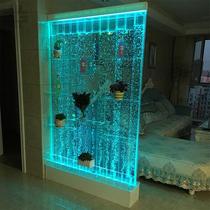 High-end screen tank water fish curtain wall flowing water wall bubble water dance large acrylic screen wind partition entrance fish tank guest