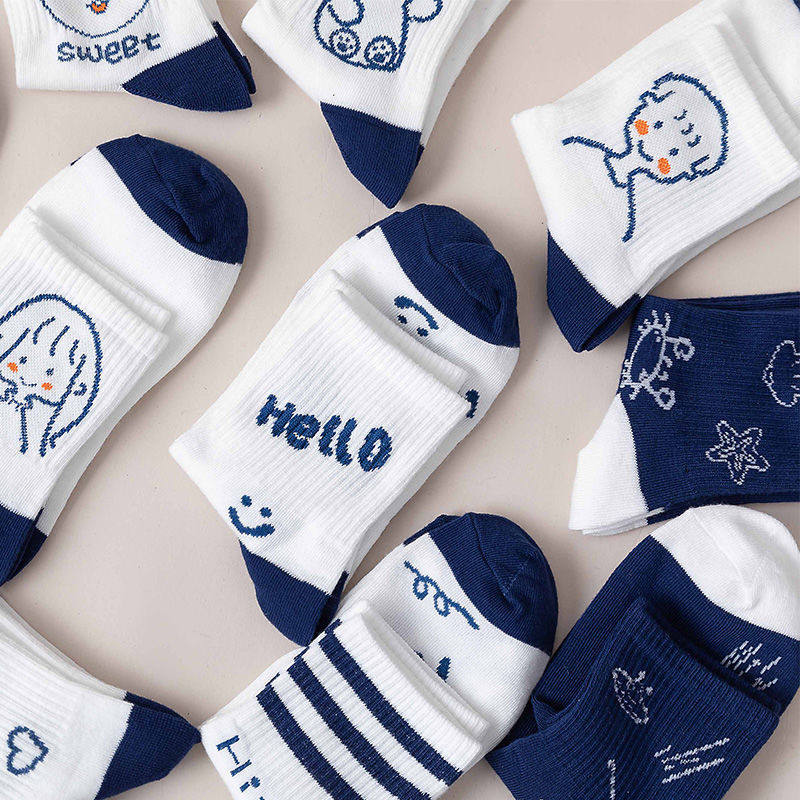 High-value mid-tube socks women's spring and autumn college style ins all-match stovepipe summer cute student sports Japanese style