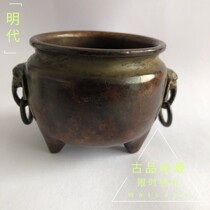 Ancient Play Miscellaneous Collection of the Great Ming Xuande Year of the Year Elephant China Bronze Incense Burner of the Ming Dynasty Elephant Xuande Furnace Dedicated to the Collection