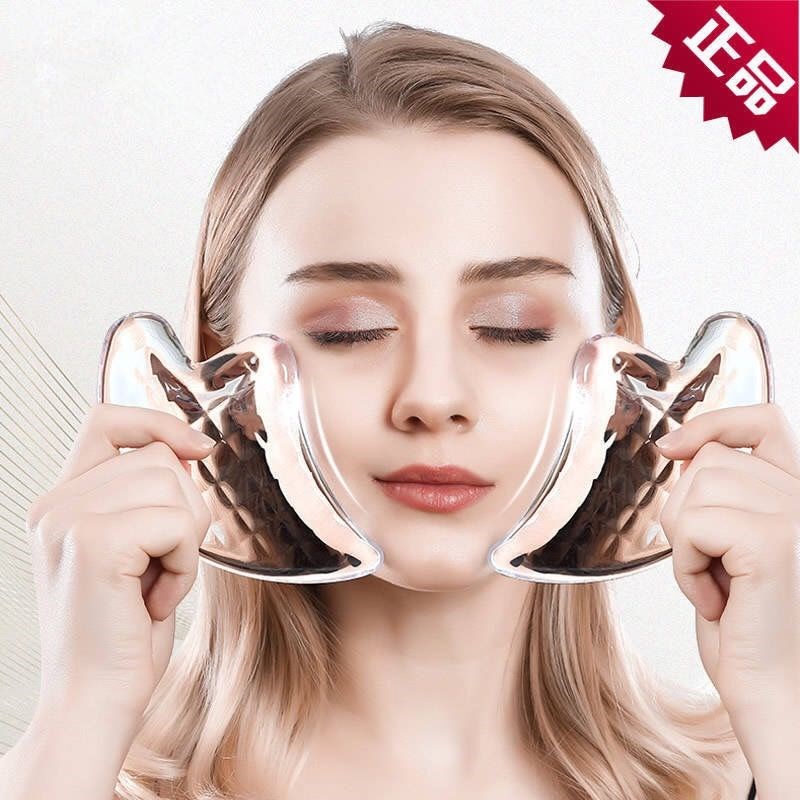 Shake-in-the-same crystal scraping plate transparent face scraping face deity Cosmetic Slim Face Facial Massage Hydrocrystal Plate