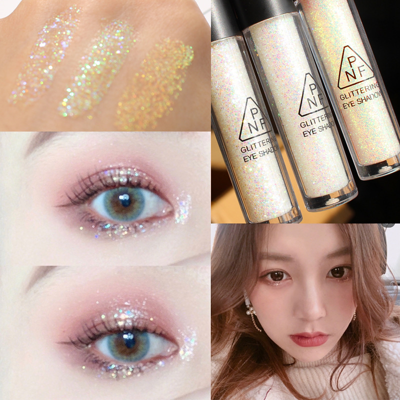 Net red super flash a tear liquid eye shadow super shiny unicorn crystal diamond pearl light big sequins tear eye makeup lying down