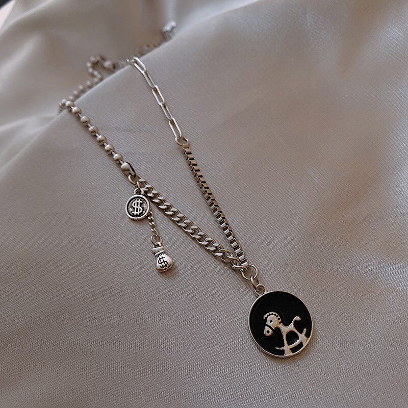 Sweater chain accessories 100 lap necklace Cool handsome woman personality neck on a small crowd design sensation net red hip hop Korean version