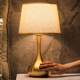 American-Style Bedroom Bedside Lamp, Light Luxury Table Lamp, Romantic Post-Modern Touch Nordic Master Bedroom Sensor-Type Dimmable Table Lamp