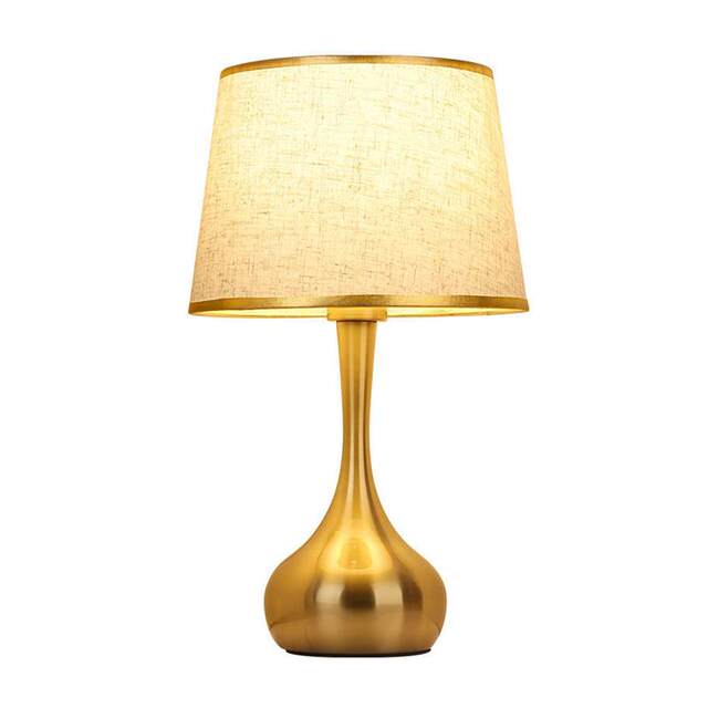 American-Style Bedroom Bedside Lamp, Light Luxury Table Lamp, Romantic Post-Modern Touch Nordic Master Bedroom Sensor-Type Dimmable Table Lamp