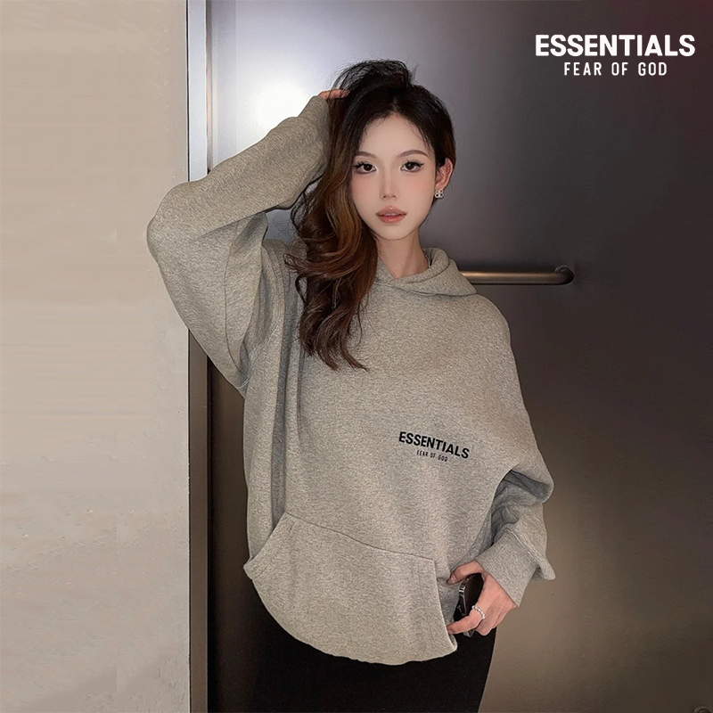 Официальный сайт аутентичные Essentials толстовки для мужчин и женщин, худи, флокированные куртки с длинными рукавами, FOG многоцепочечная SS22 модный бренд