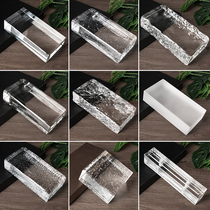 Glass brick transparent partition background wall Square solid color bar block hot melt screen art bathroom block