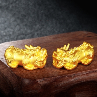 福萌黄金貔貅手链